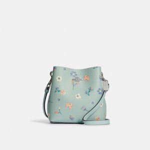 NWT Coach Mini Town Bucket Bag with Mystical Floral Print
